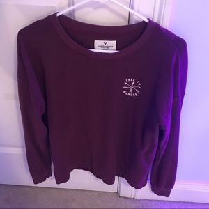 American Eagle Maroon Free To Wander sweater